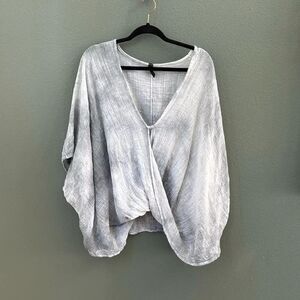 Venti6 Gauzey lightweight Oversized beach coverup top Sz M
